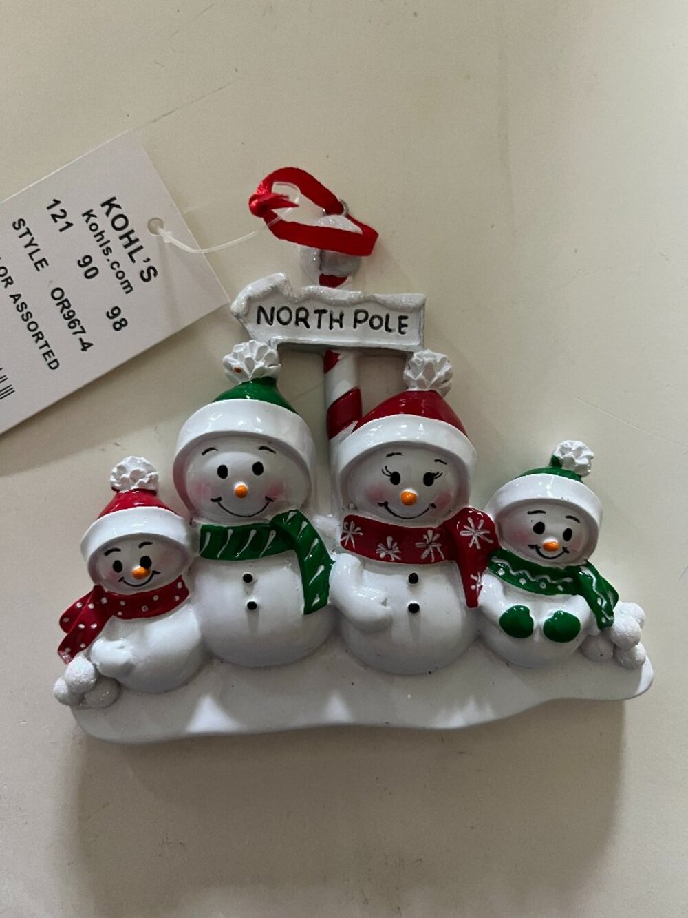 Snowman Family Christmas Ornament
